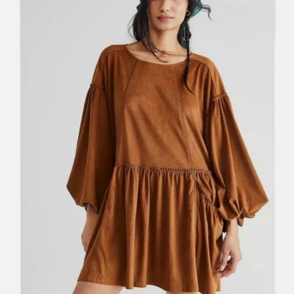 Free People Abbie Vegan Suede Mini Dress